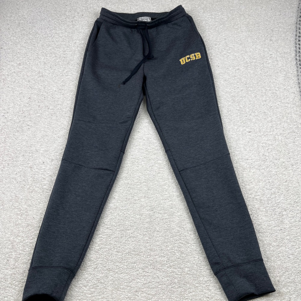 Know Wear UCSB Mens Small Jogger Sweatpants Charcoal Gray Heathered University